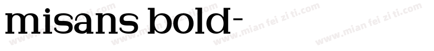 misans bold字体转换